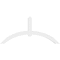Ekena Millwork Archdale Architectural Grade PVC Gable Bracket, 96"W x 44"H x 6"D x 6"F, 11/12 Pitch GBP096X44X0606ARC00 - alternate 3
